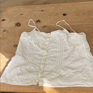 White Eyelet Women's Top Banana Republic.